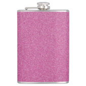 Roze glitter, sprankeling, glitter achtergrond heupfles (Voorkant)