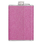 Roze glitter, sprankeling, glitter achtergrond heupfles (Achterkant)