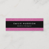 Roze glitter, sprankeling, glitter achtergrond mini visitekaartje (Voorkant)