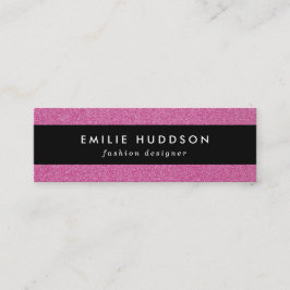 Roze glitter, sprankeling, glitter achtergrond mini visitekaartje