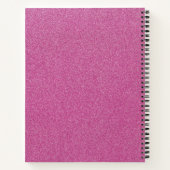 Roze glitter, sprankeling, glitter achtergrond notitieboek (Achterkant)