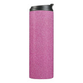Roze glitter, sprankeling, glitter achtergrond thermosbeker (Gedraaid links)