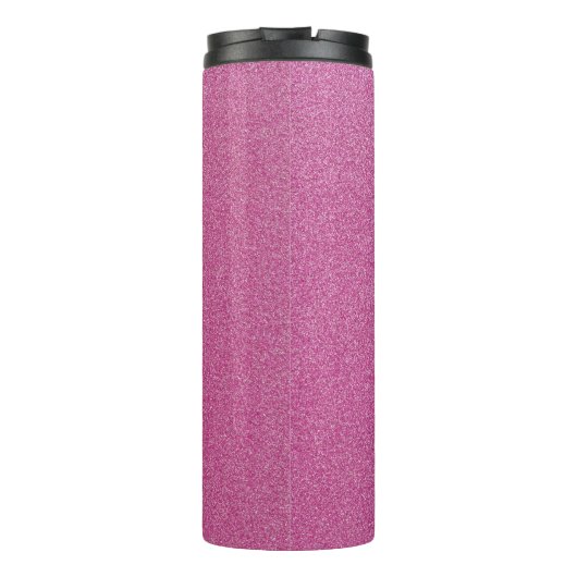 Roze glitter, sprankeling, glitter achtergrond thermosbeker (Achterkant)
