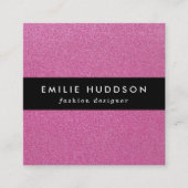 Roze glitter, sprankeling, glitter achtergrond vierkante visitekaartje (Voorkant)