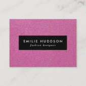 Roze glitter, sprankeling, glitter achtergrond visitekaartje (Voorkant)
