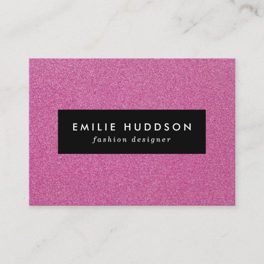 Roze glitter, sprankeling, glitter achtergrond visitekaartje (Voorkant)