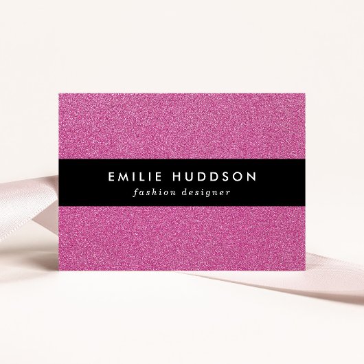 Roze glitter, sprankeling, glitter achtergrond visitekaartje