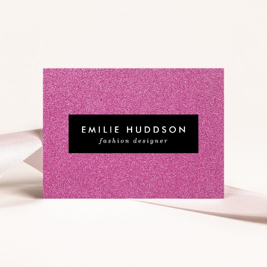 Roze glitter, sprankeling, glitter achtergrond visitekaartje