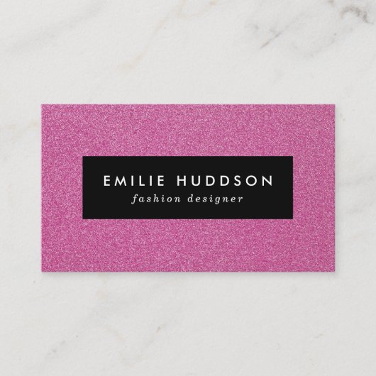 Roze glitter, sprankeling, glitter achtergrond visitekaartje (Voorkant)