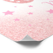 Roze glitter Starry Dream Big Little One Heart Poster (Hoek)