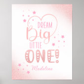 Roze glitter Starry Dream Big Little One Heart Poster (Voorkant)