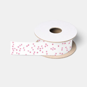 Roze Glitter Stars Patroon Satijnen Lint