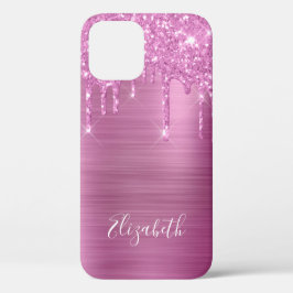Roze Glitter Stations Monogram Hoesje-Mate iPhone  Case-Mate iPhone Case