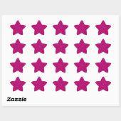Roze glitter ster sticker (Vel)