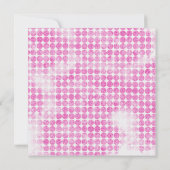 Roze Glitter Stippen Monogram Kaart (Achterkant)