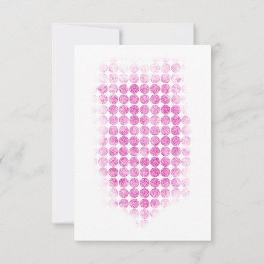 Roze Glitter Stippen Monogram Kaart (Achterkant)