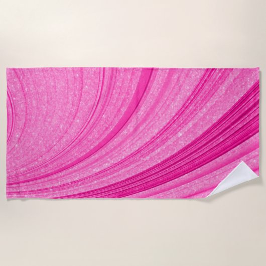 Roze glitter strandlaken (Voorkant)