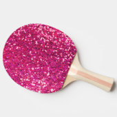 Roze glitter tafeltennisbatje (Zijkant)