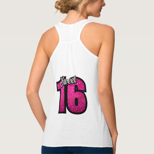 Roze glitter tanktop (Achterkant)