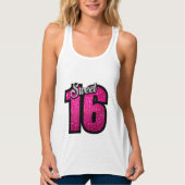 Roze glitter tanktop (Voorkant)