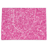 Roze Glitter Textuurprint Large Cadeautasje (Voorkant)