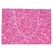 Roze Glitter Textuurprint Large Cadeautasje (Achterkant)