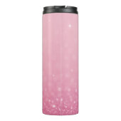 Roze Glitter Thermische Tumbler met Aangepaste Ini Thermosbeker (Achterkant)