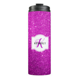 Roze glitter thermosbeker