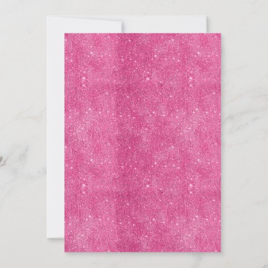 Roze Glitter Threenager Make-up Verjaardag Kaart (Achterkant)