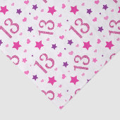 Roze glitter tissuepapier voor 13e verjaardag meis (Detail)