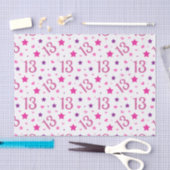 Roze glitter tissuepapier voor 13e verjaardag meis (Craft)
