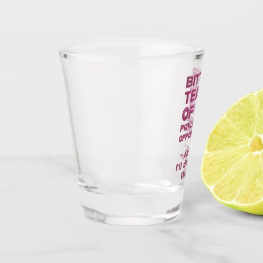 Roze Glitter Tranen van Mijn Pickleball Tegenstand Shot Glas (Links)