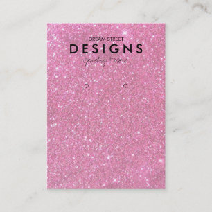 Roze Glitter Trendy Instagram Verzamelkaart Visitekaartje