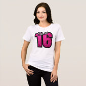 Roze Glitter Tri-Blend Shirt (Voorkant volledig)