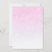 Roze glitter - uitnodiging ter gelegenheid van de (Achterkant)