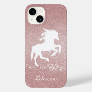 Roze Glitter Unicorn Hoesje-Mate iPhone Case