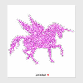 Roze Glitter Unicorn Sticker