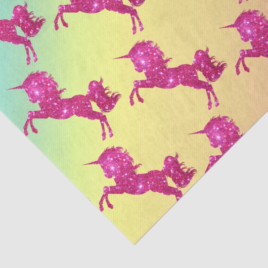 Roze Glitter Unicorn Tissuepapier (Detail)