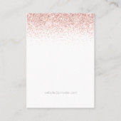 Roze Glitter Uw Logo Oorbel Display Kaart Visitekaartje (Achterkant)
