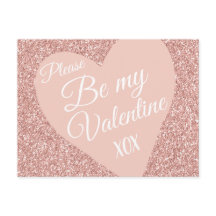 Roze Glitter Valentijnse  Be Mine XOX