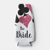 Roze Glitter Vegas Bride Custom Bottle Cooler (Voorkant)