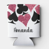 Roze Glitter Vegas Bride Custom Koelbox Blikjeskoeler (Achterkant)