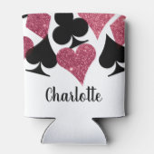 Roze Glitter Vegas Bridesmaid Custom Koelbox Blikjeskoeler (Achterkant)