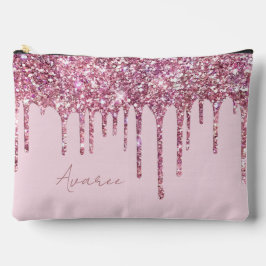 Roze Glitter verf druppels gepersonaliseerd Etui
