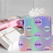 Roze glitter verjaardag 21 roos gouddaling cadeaupapier
