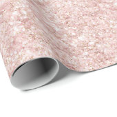 Roze Glitter Verjaardag Cadeaupapier (Rol Hoek)