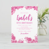 Roze Glitter Verjaardag Kaart (Staand voorkant)