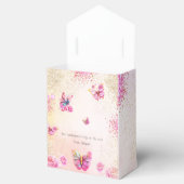 Roze Glitter Vlinder Baby shower Favor Boxes Bedankdoosjes (Geopend)
