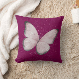 roze glitter vlinder kussen