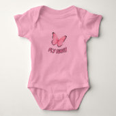 roze glitter vlinder romper (Voorkant)